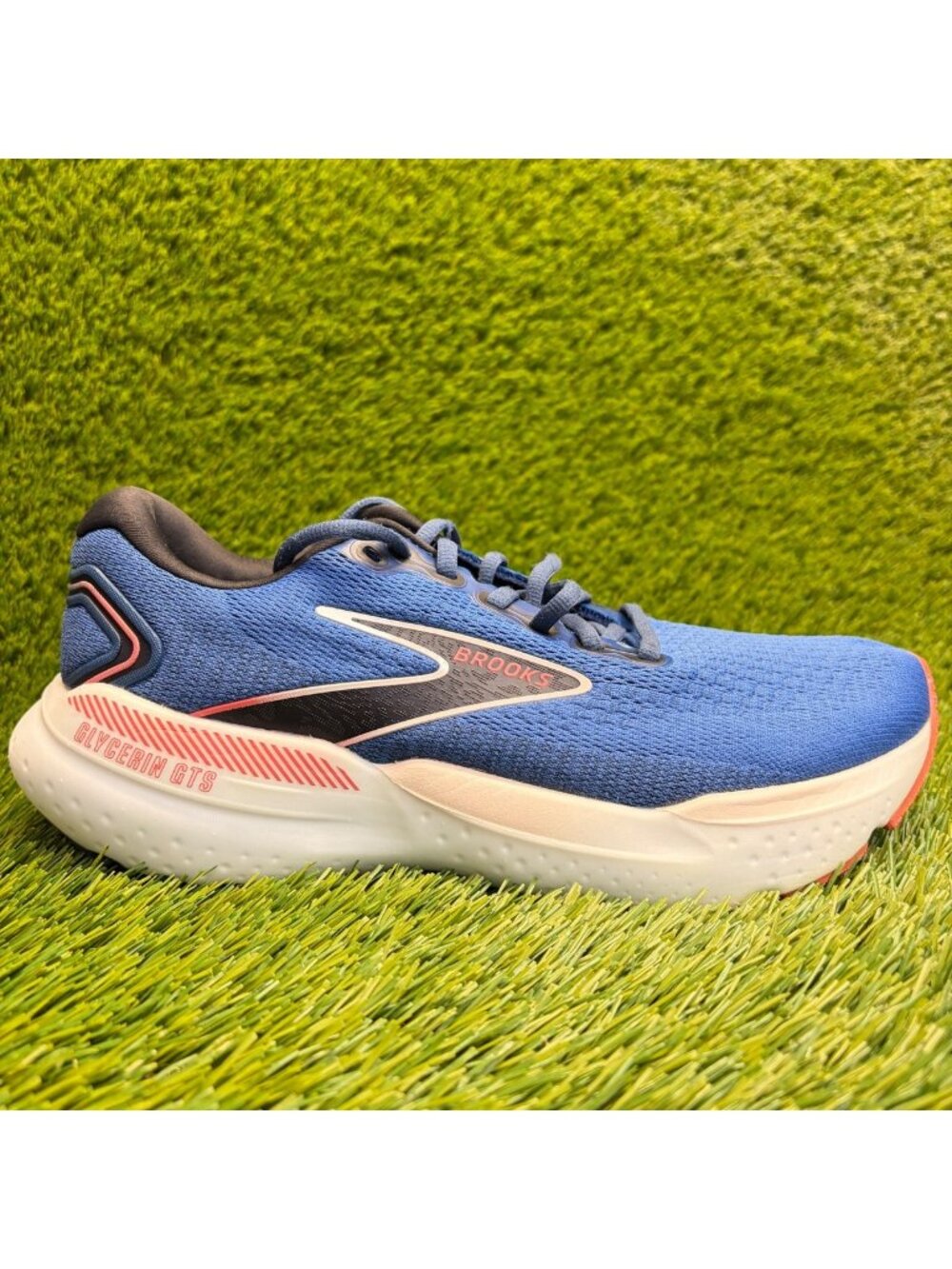 Brooks Glycerin GTS 21 Women Size 9.5 Blue Black Athletic Running Shoes Sneakers